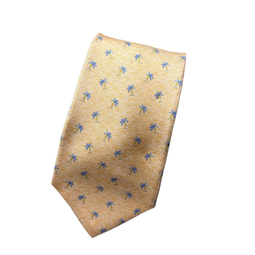 Tommy Hilfiger Tie Palm Tree Print 100% Imported‎ Silk Printed in Italy